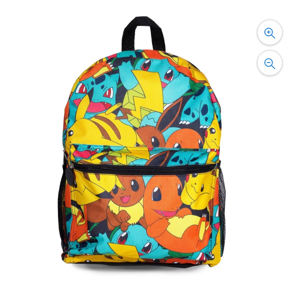 POKEMON 16" Canvas Backpack -Multi Character - Gotta Catch 'Em All New with Tags